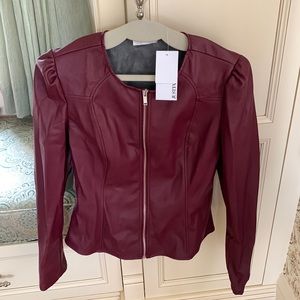 JustFab pleather jacket. Lightweight, good quality. Never worn.